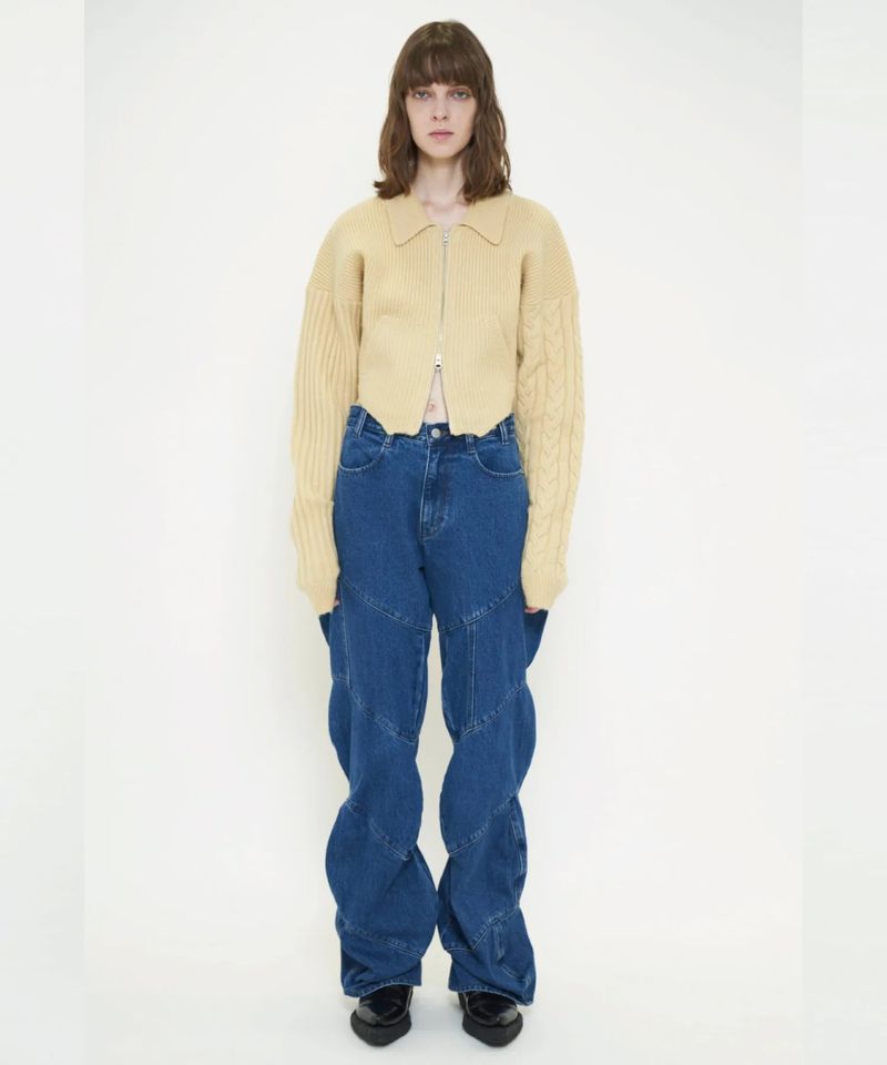 VIAVANDA（ヴィアヴァンダ）の「スパイラルデニムパンツ（パンツ）」