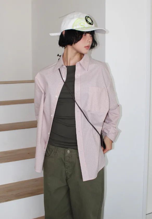 BLUR CHECK OVER SHIRT