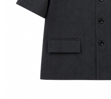 Theo No Collar Half Jacket