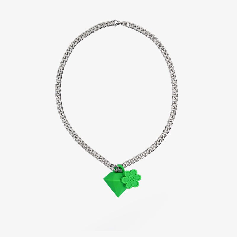Water The Plant（ウォーターザプラント）の「“DIAMOND BLOOM" Necklace | Clover Green（Accessories）」