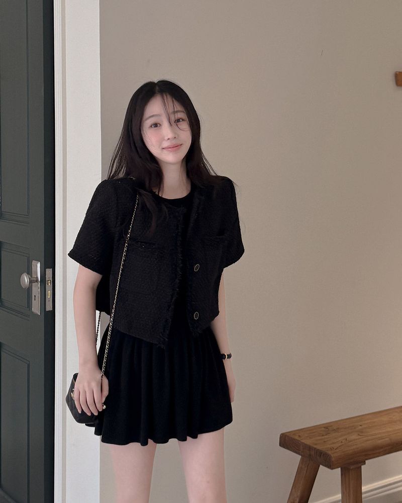 Hab Tweed Short-Sleeved Jacket
