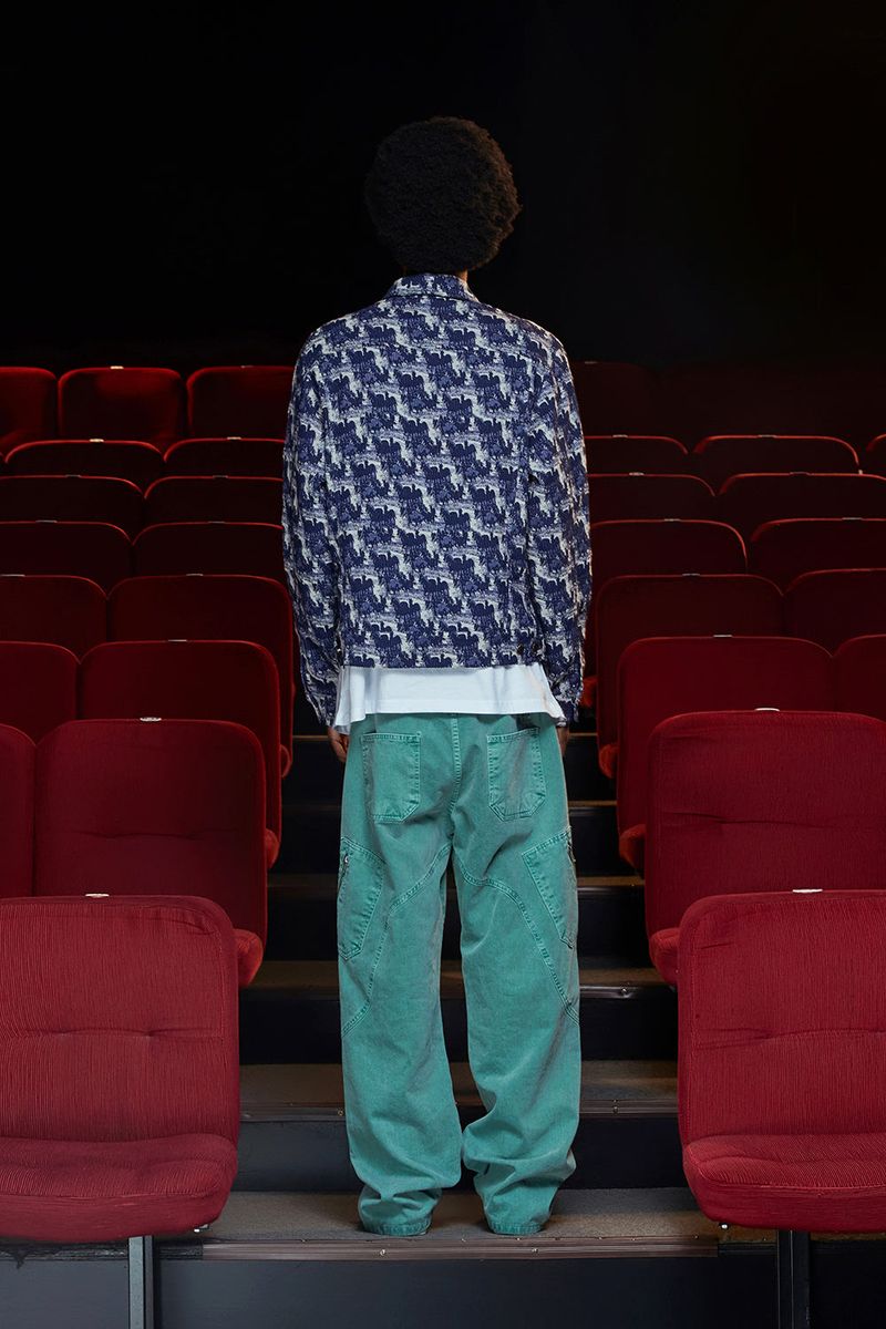 WAVE JACQUARD JACKET / NAVY
