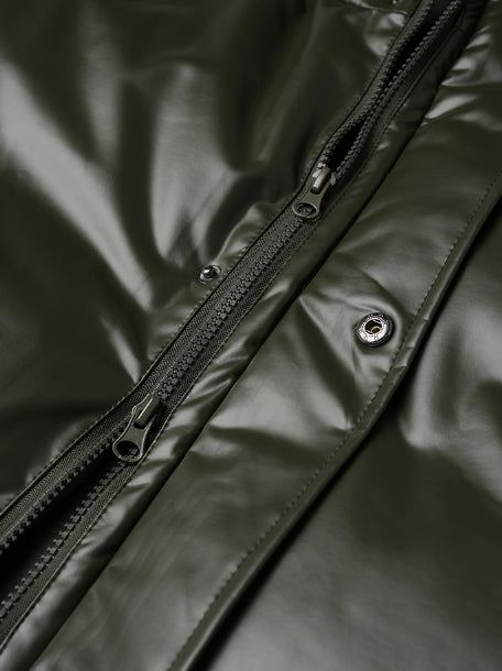 Touk glossy puffer hood padding
