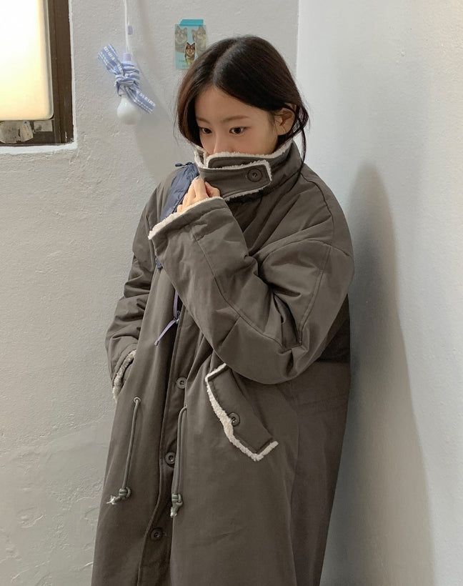 BAON（バオン）の「Panbi Wool Long Bomber Jacket（Jackets/Outerwear）」