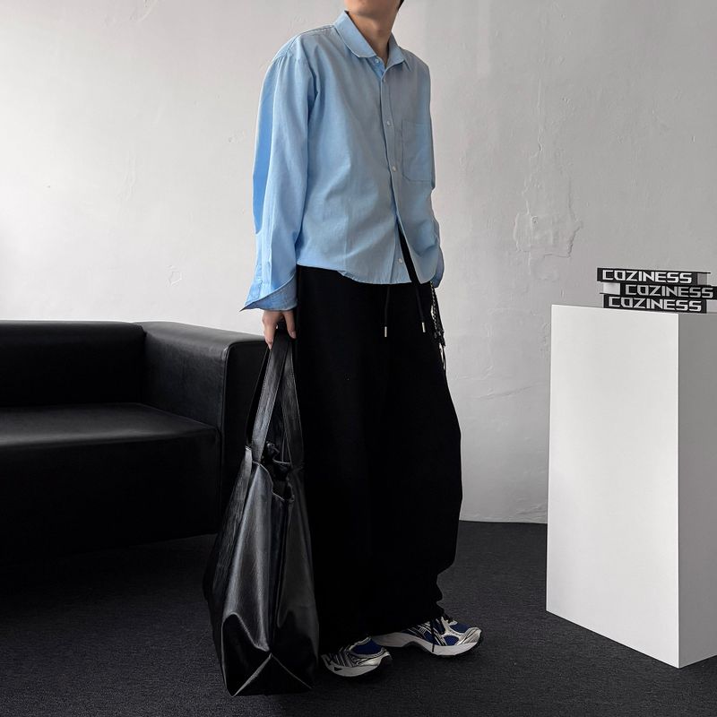 Travel Leather Line Big Shoulder Bag