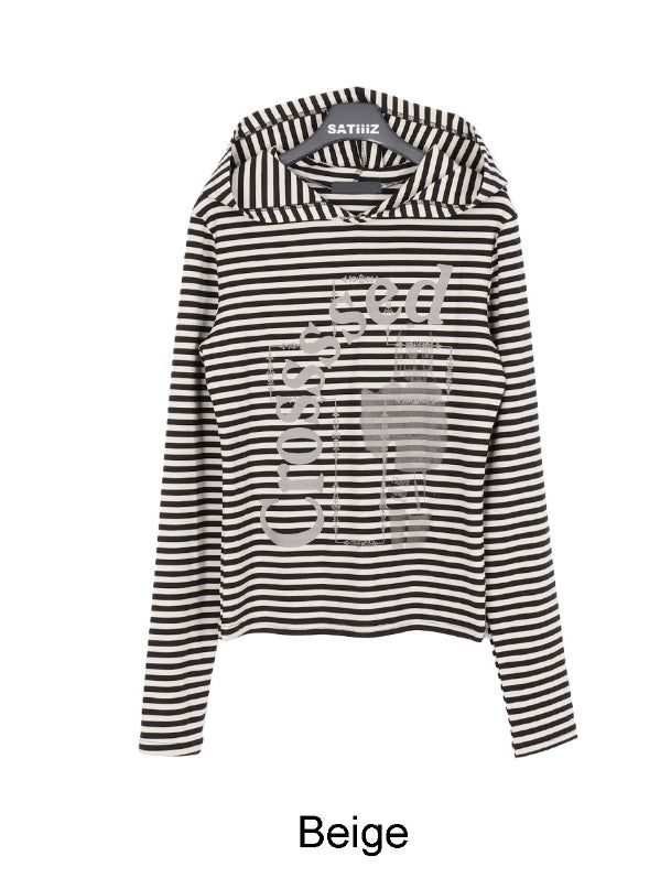 Ruben Striped Print Hoodie