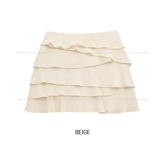 Morin Wavy Layer Frill Skirt