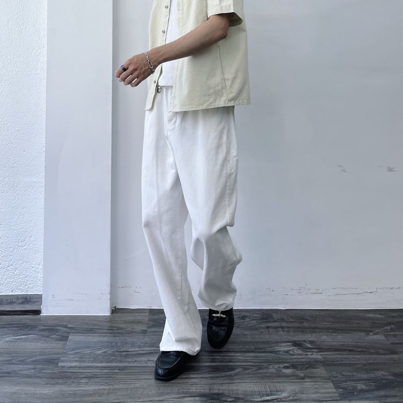 Ivory White Wide Trousers