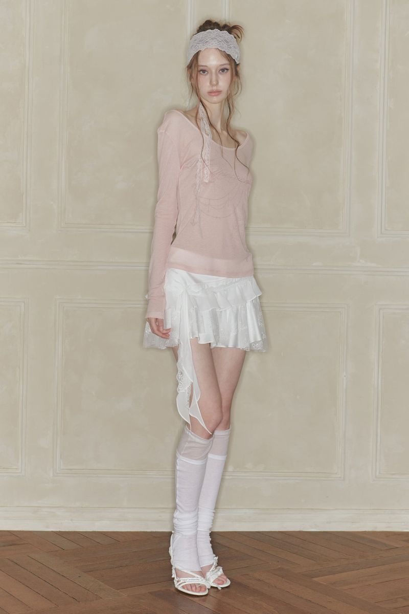 SWAN SKIRT white