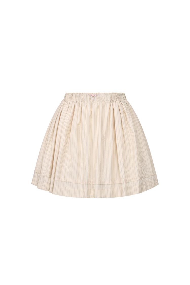 Pintuck shirring mini skirt (STRIPE)