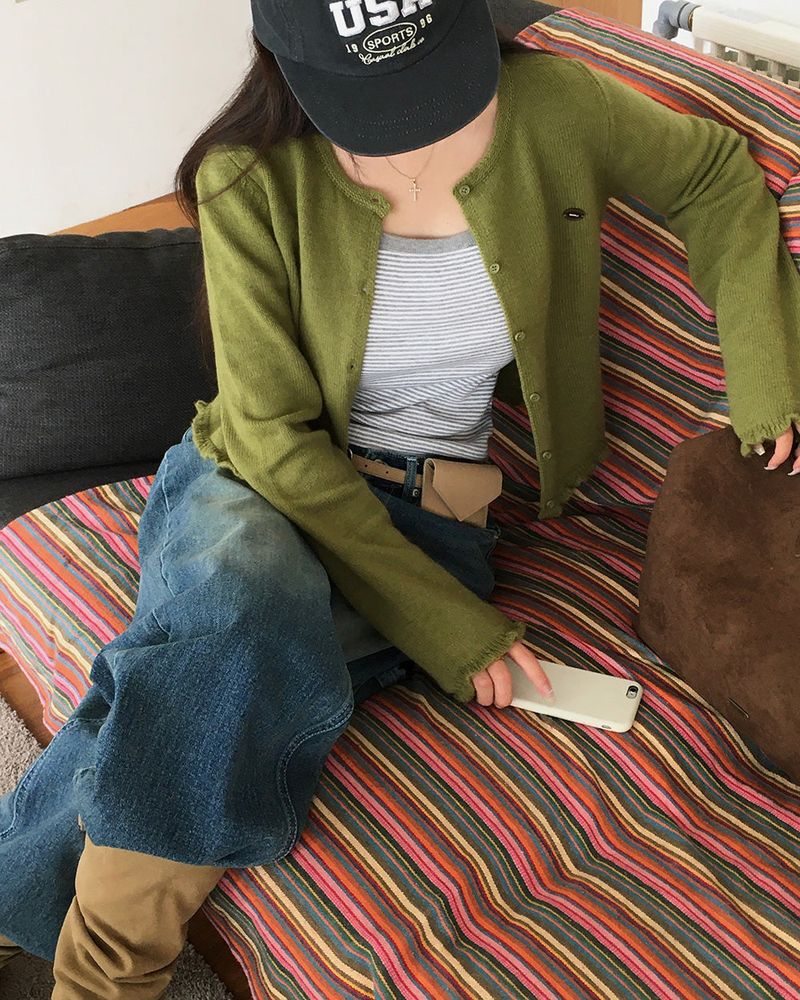Candy Frill Knit Cardigan