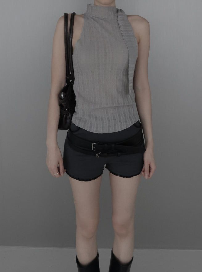 Double strap square wide belt