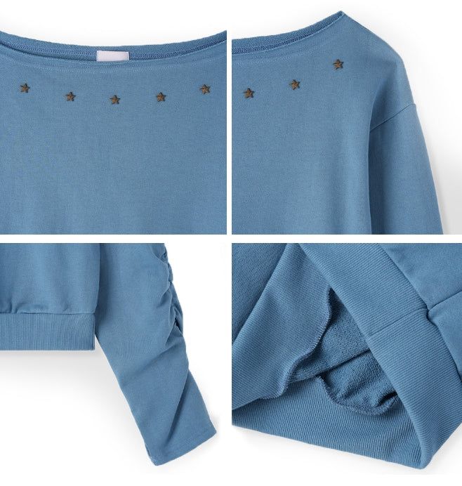 Kane Star Off-Shoulder Sweatshirt
