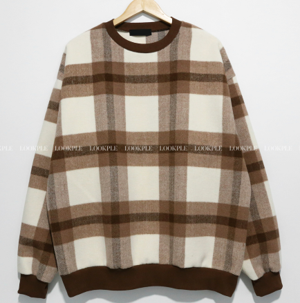  Ninewood Wool Check Sweatshirt