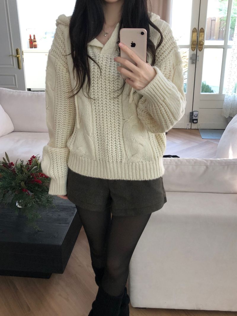 Pound Hooded Knit (2 colors)