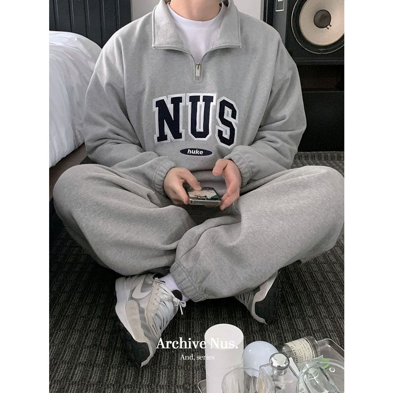 Huke x Nus. half zip-up