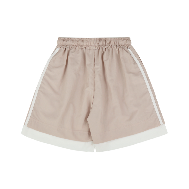 LAYERED RUSTLE HALF PANTS (3 COLORS)