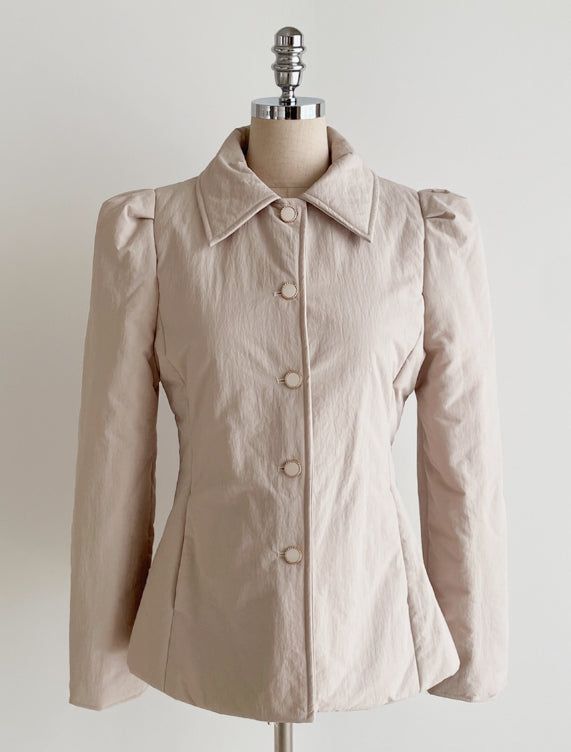 Lumi Belt Collar Puff Short Padded Jacket