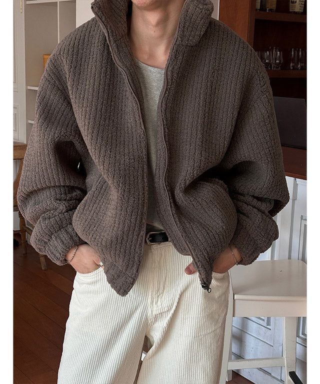 [Unisex] Soft touch highneck fleece zip up(3color)