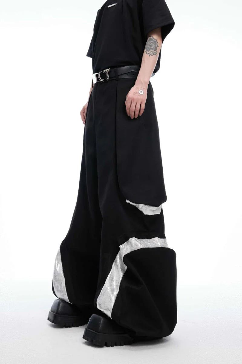 Argue Cultureの「Deconstructed Contrast Stitch Wide-Leg Pants(Pants)」