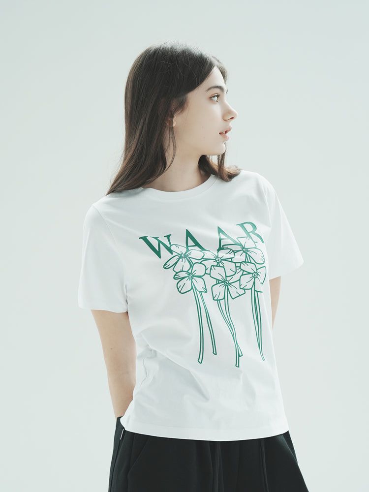 T1009 W FLOWER T-SHIRT_WHITE