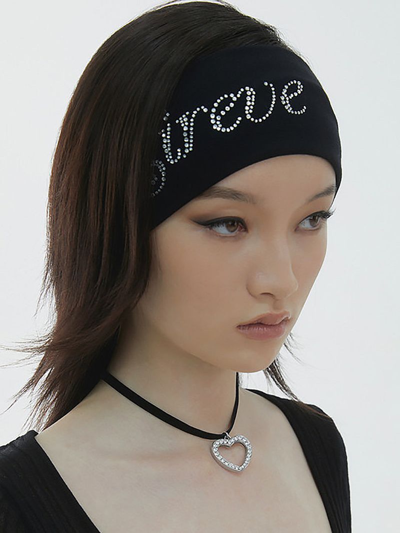 Eireve（エイレブ）の「レタリングヘアバンド（ブラック）（ヘアアクセサリー）」