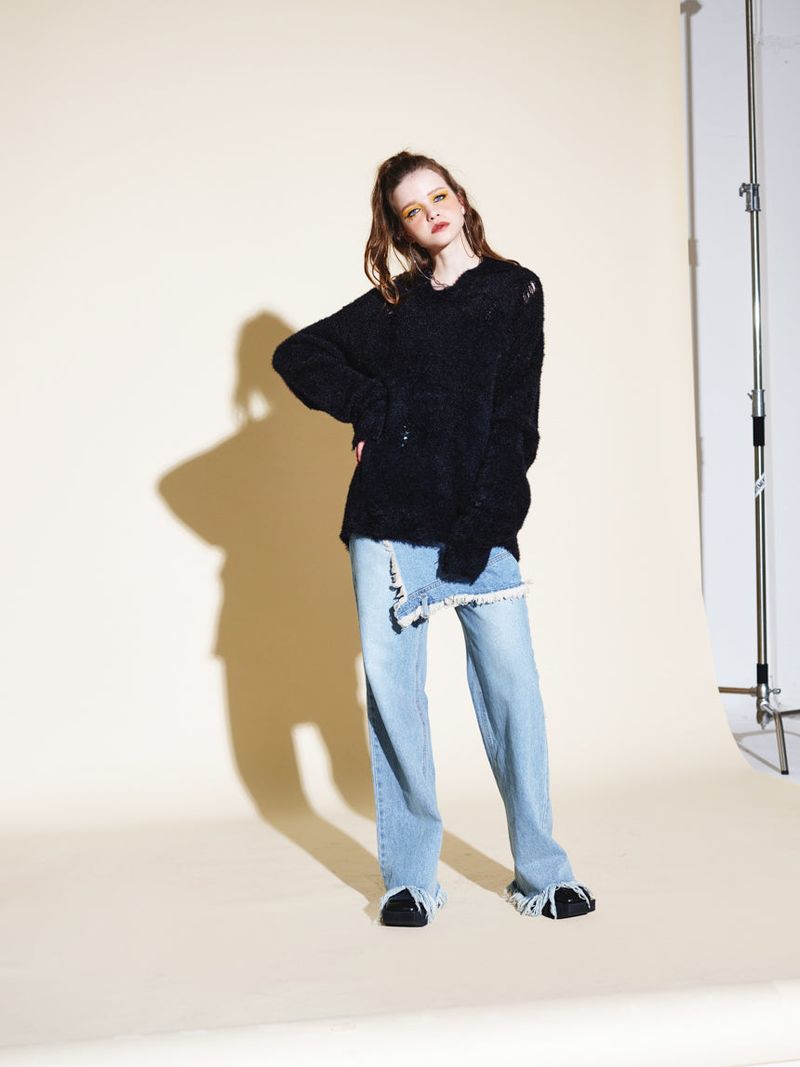 ダメージカラーニット