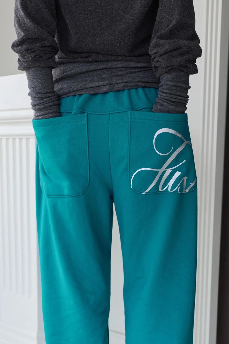 26SS★ SILVER GLITTER SWEAT PANTS