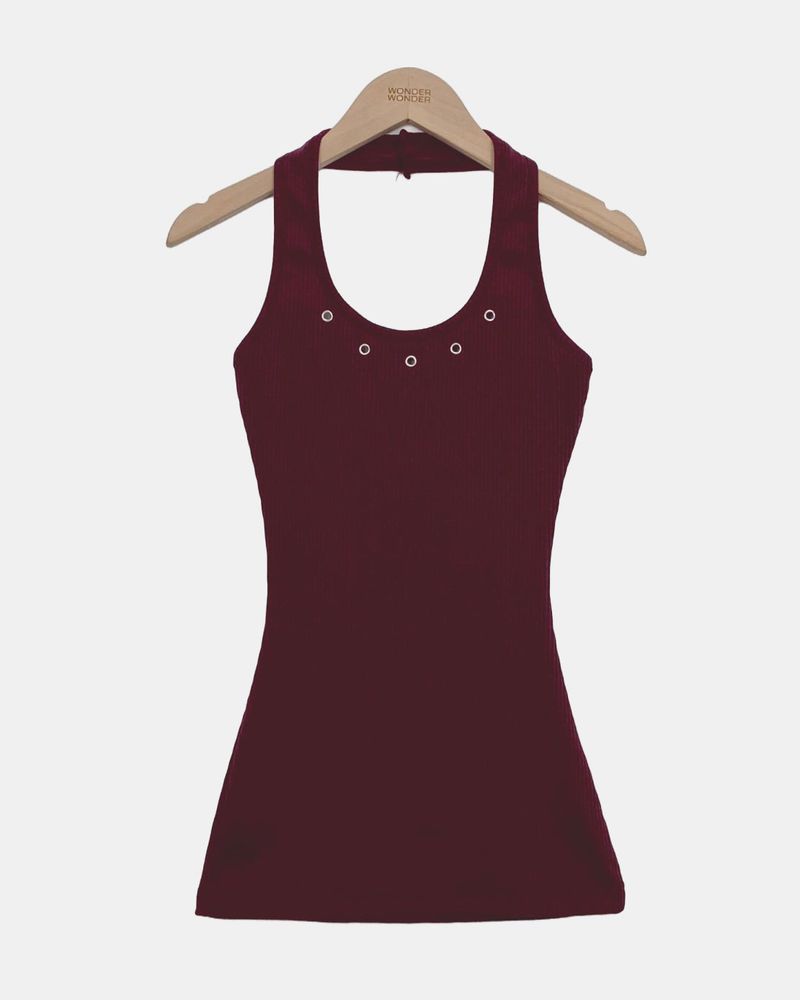 Lunef Halter Neck Sleeveless Top