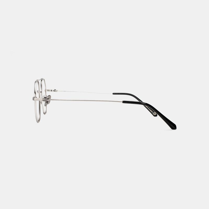 Knouun Round titanium glasses CODE. 103. A Sizzy Silver