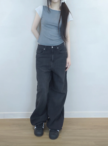 black wide pants