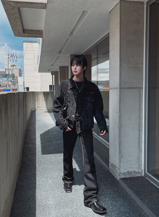 Brook Suede Trucker Jacket