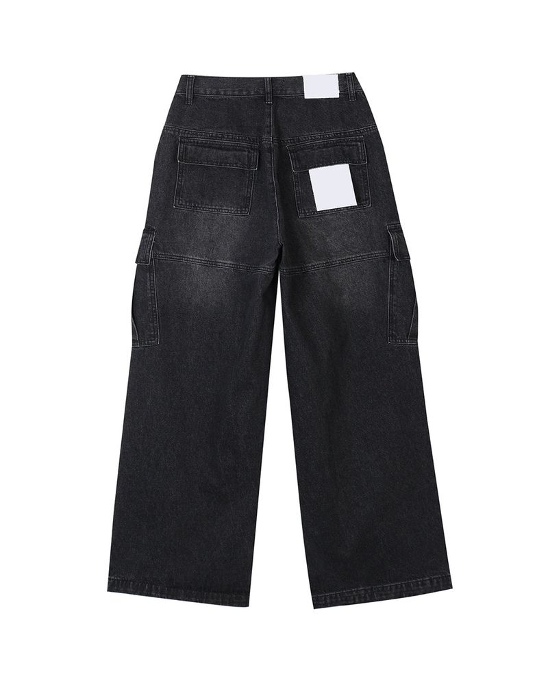Bare Washed Wide Cargo Denim