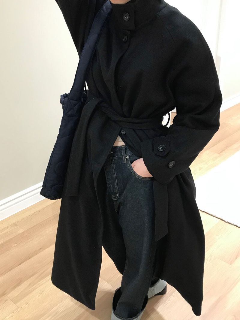 Verliebt high neck long coat