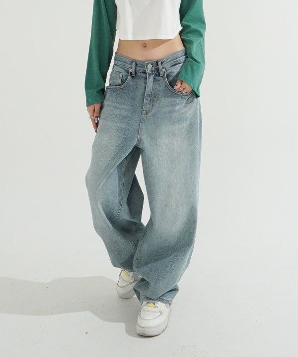 KIXI（キッシー）の「Milk Washing Wide Denim Pants（Pants）」
