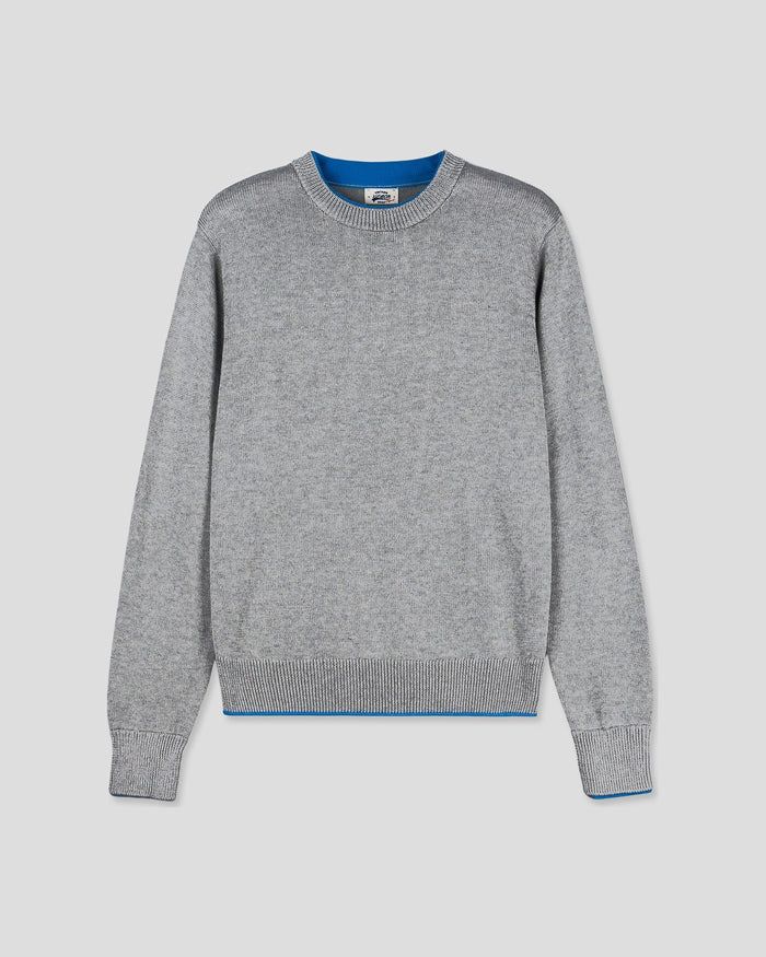 (UNISEX) Colorblock Round Knit