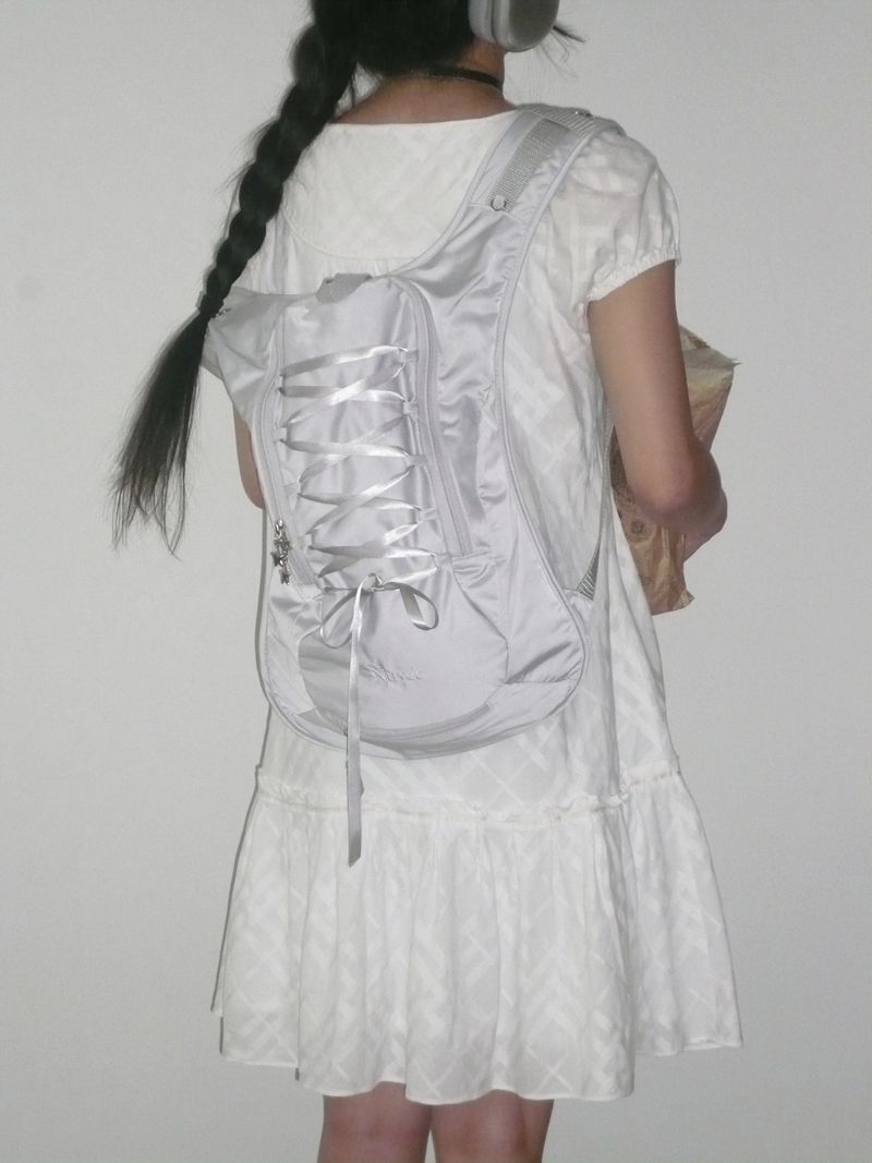 Lace up backpack _ Grey