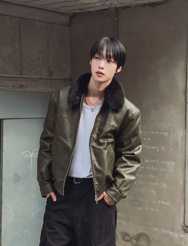 Kati Real Raccoon Fur Leather Jacket