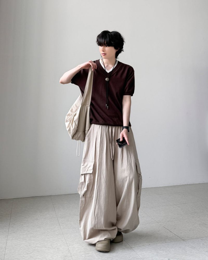 Mary V-neck Half Knit