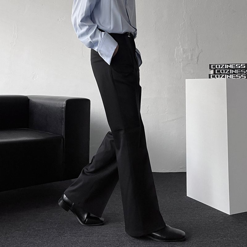 MG649 Belt Flared Fit Slacks (3 colors)