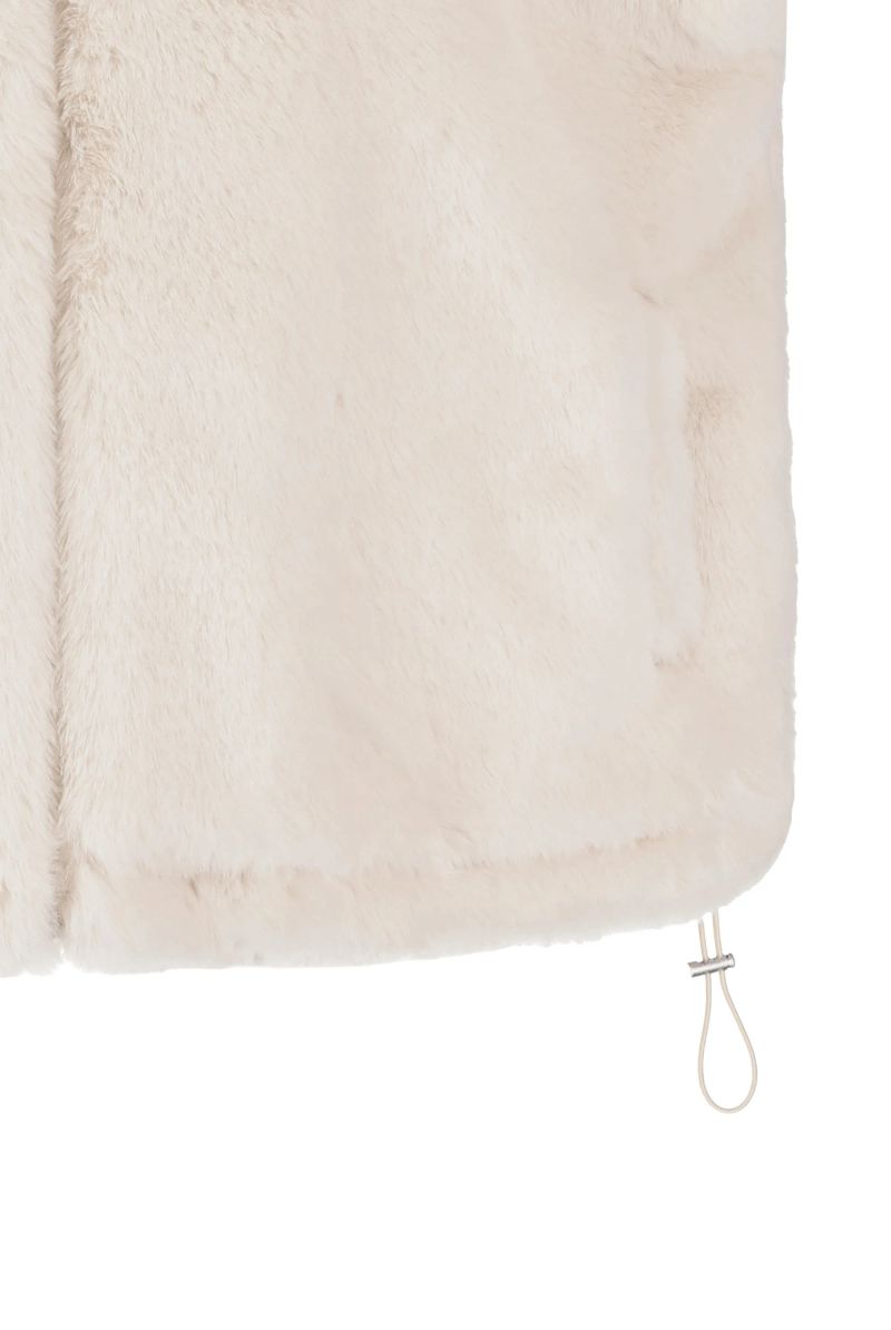 Peach pudding fur jacket, Pink Beige