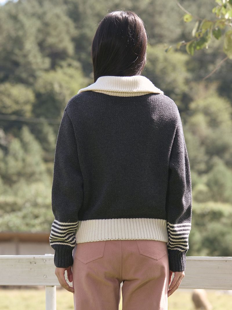 Toggle Button Wool Cardigan