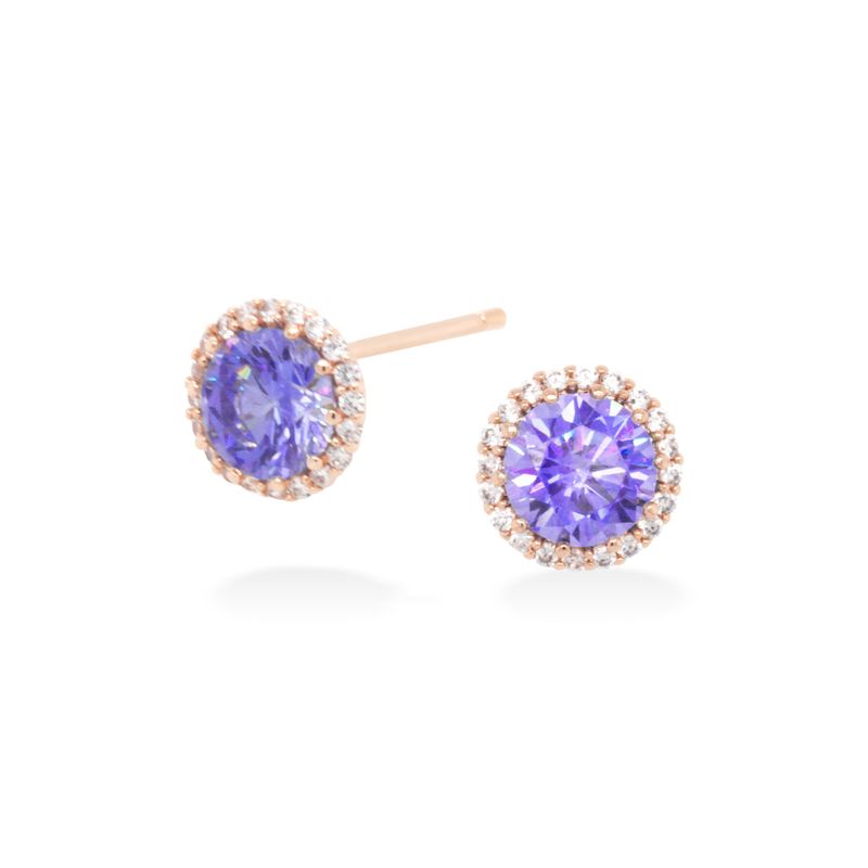 MACIER（マシール）の「Violet One Cubic Earring (rosegold)（Accessories）」