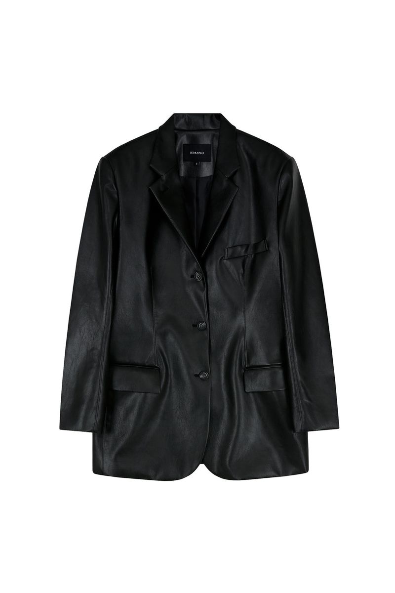 Back Patch Oversized Blazer _ Black