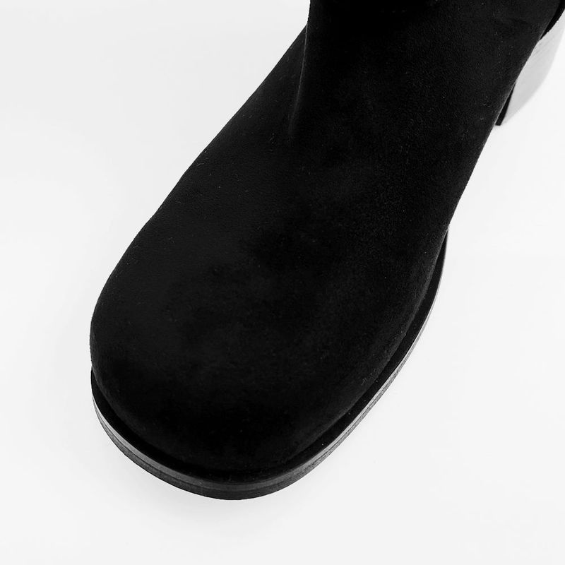 Demin Belt Suede Boots