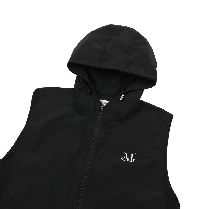 THIN NYLON HOOD VEST (2color)