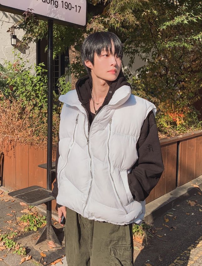 Lowsy Wave Zipper Padded Vest