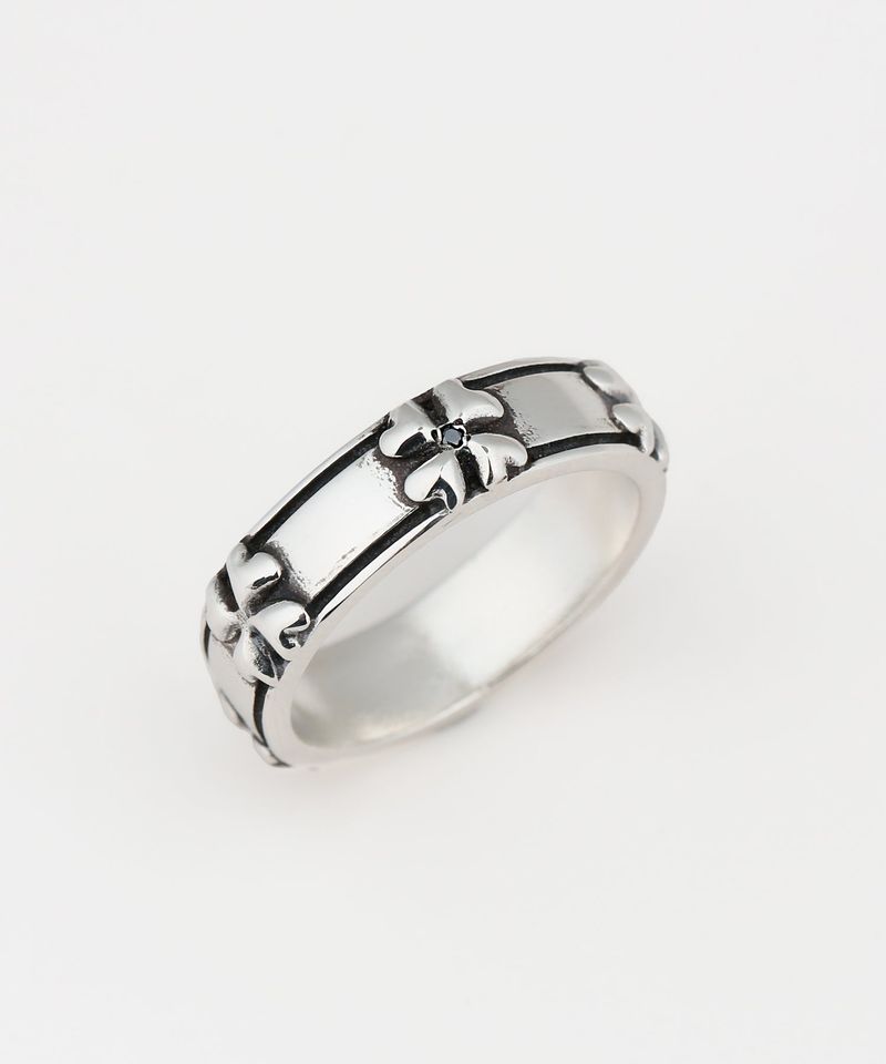 GRAYNOISE（グレーノイズ）の「Clover rail ring BK (925 silver)（Accessories）」