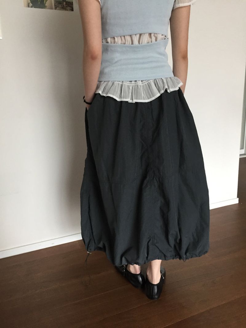 Vivi Balloon Long Skirt (3color)