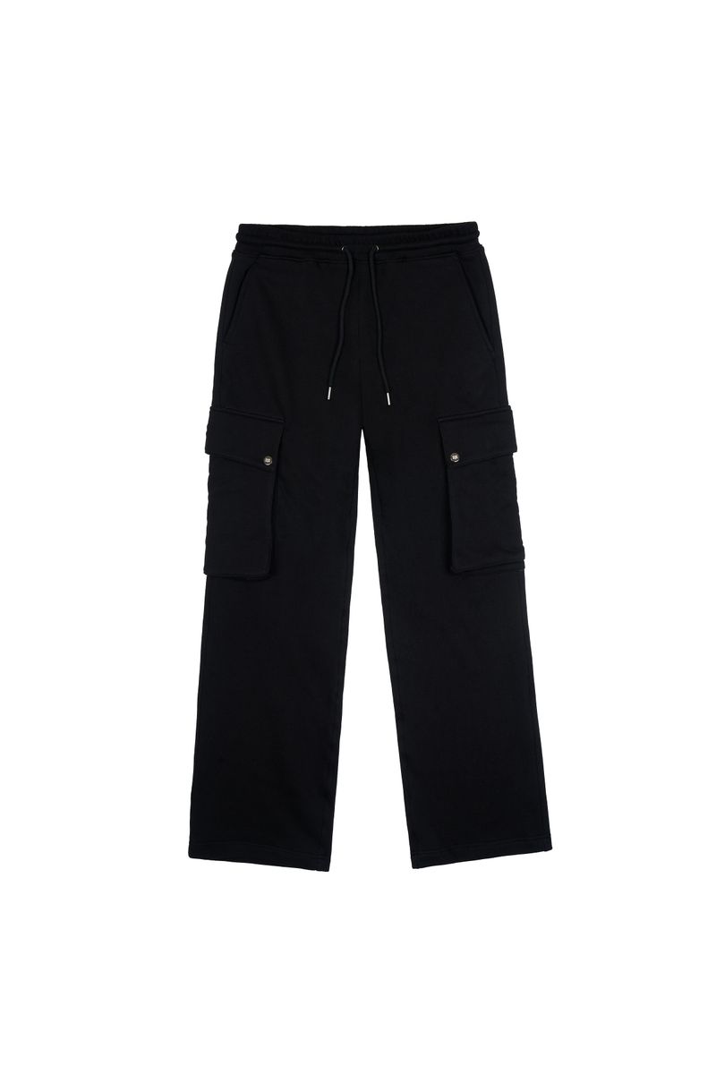 Cargo Jersey Pants - Black